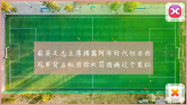 前英足总主席揭露阿布时代切尔西冠军背后秘密称处罚措施过于宽松